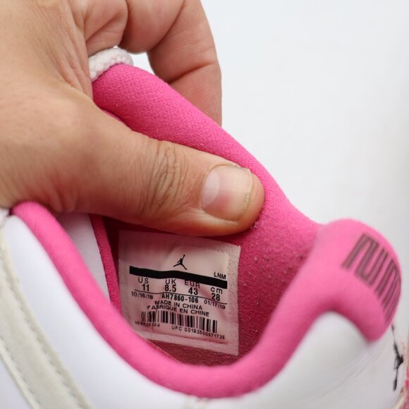 Nike Air Jordan 11 Low Retro XI Pink Snakeskin Women's US Size 11 AH7860-106 - Picture 3 of 9